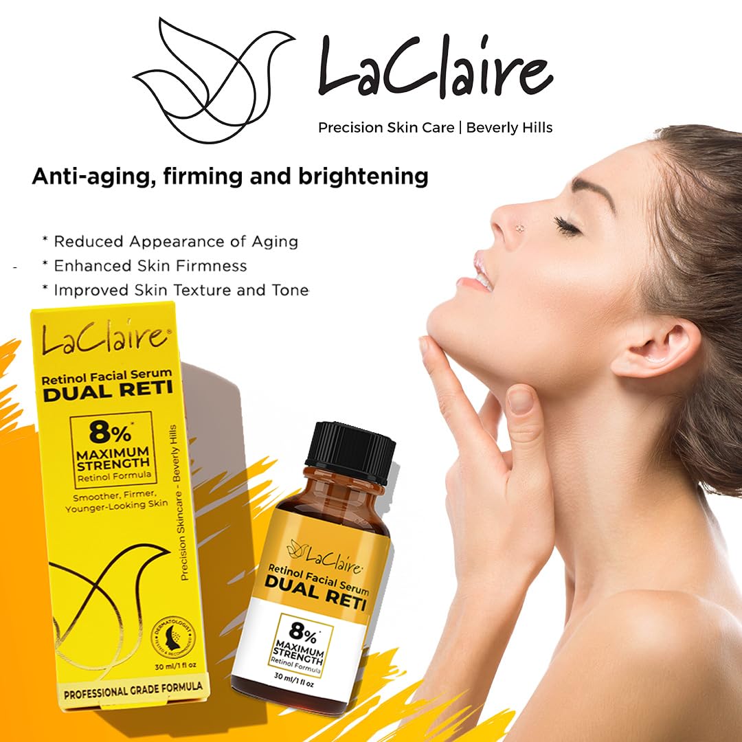 LaClaire Retinol Complex closeup focused on anti-aging benefits and wrinkle appearance