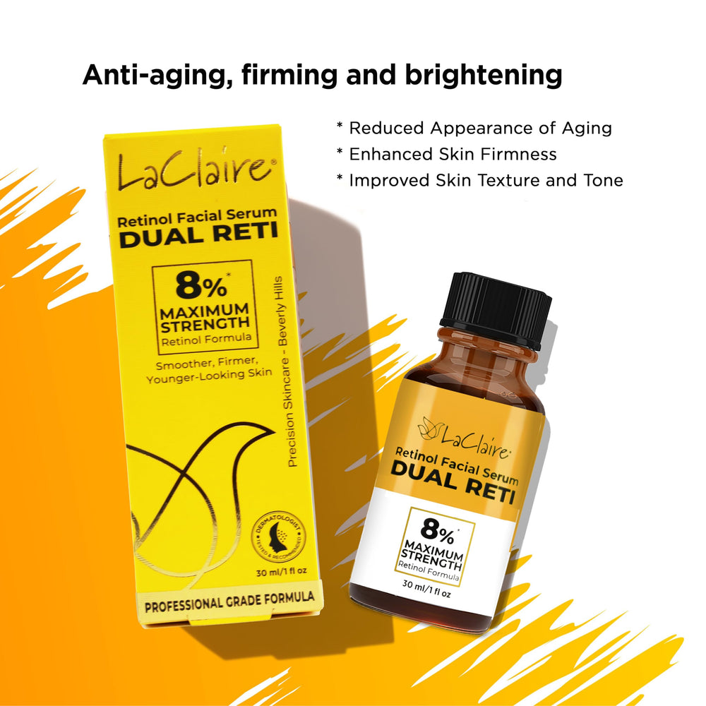 LaClaire Retinol Complex serum bottle indicating firming and toning potential