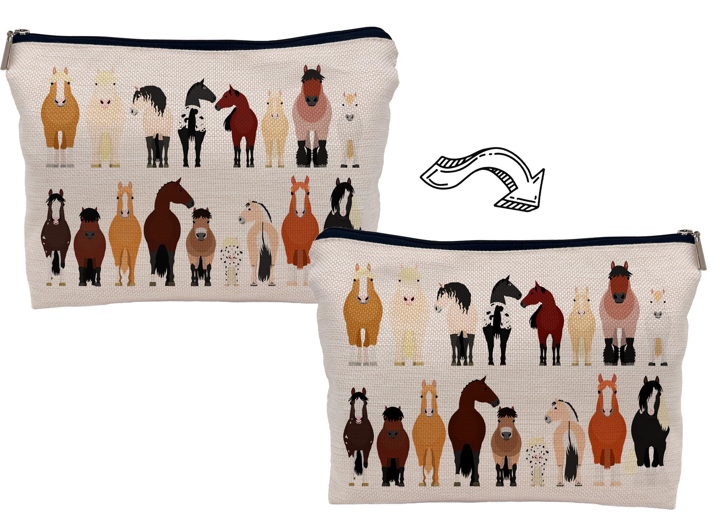 Lacosu zipper cosmetic bag, travel-friendly and compact