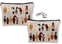 Lacosu zipper cosmetic bag, travel-friendly and compact