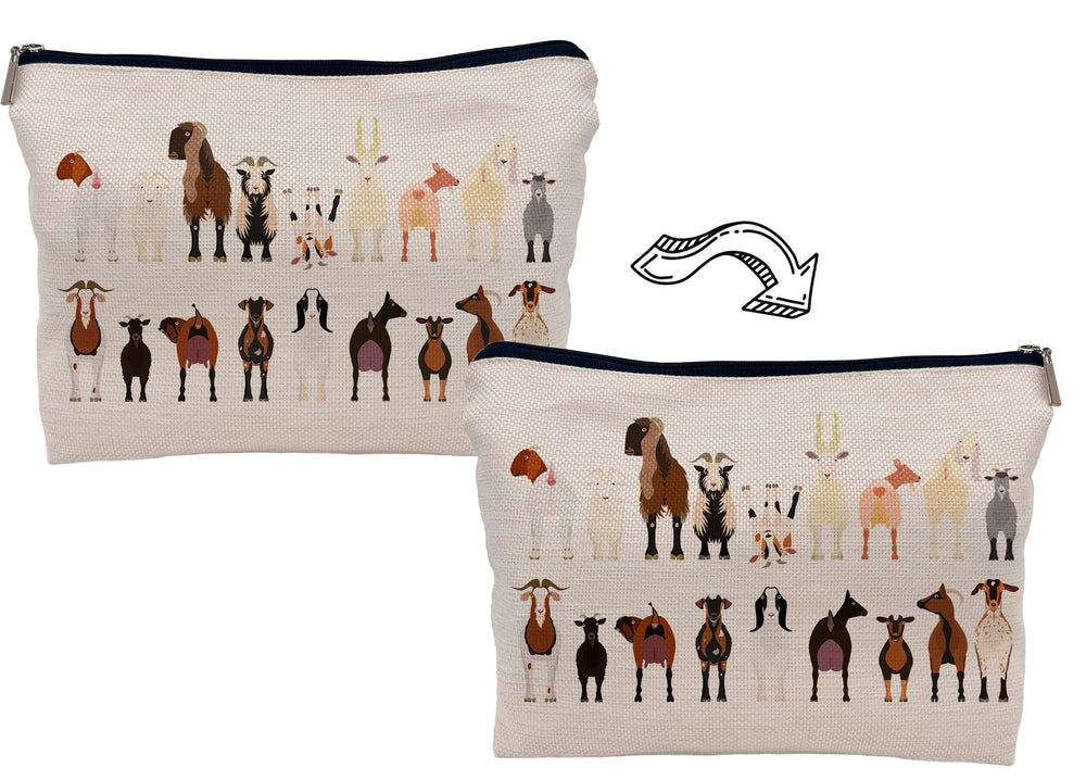 Lacosu goat gifts makeup bag appeals as a playful, practical gift for women