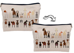 Lacosu goat gifts makeup bag appeals as a playful, practical gift for women