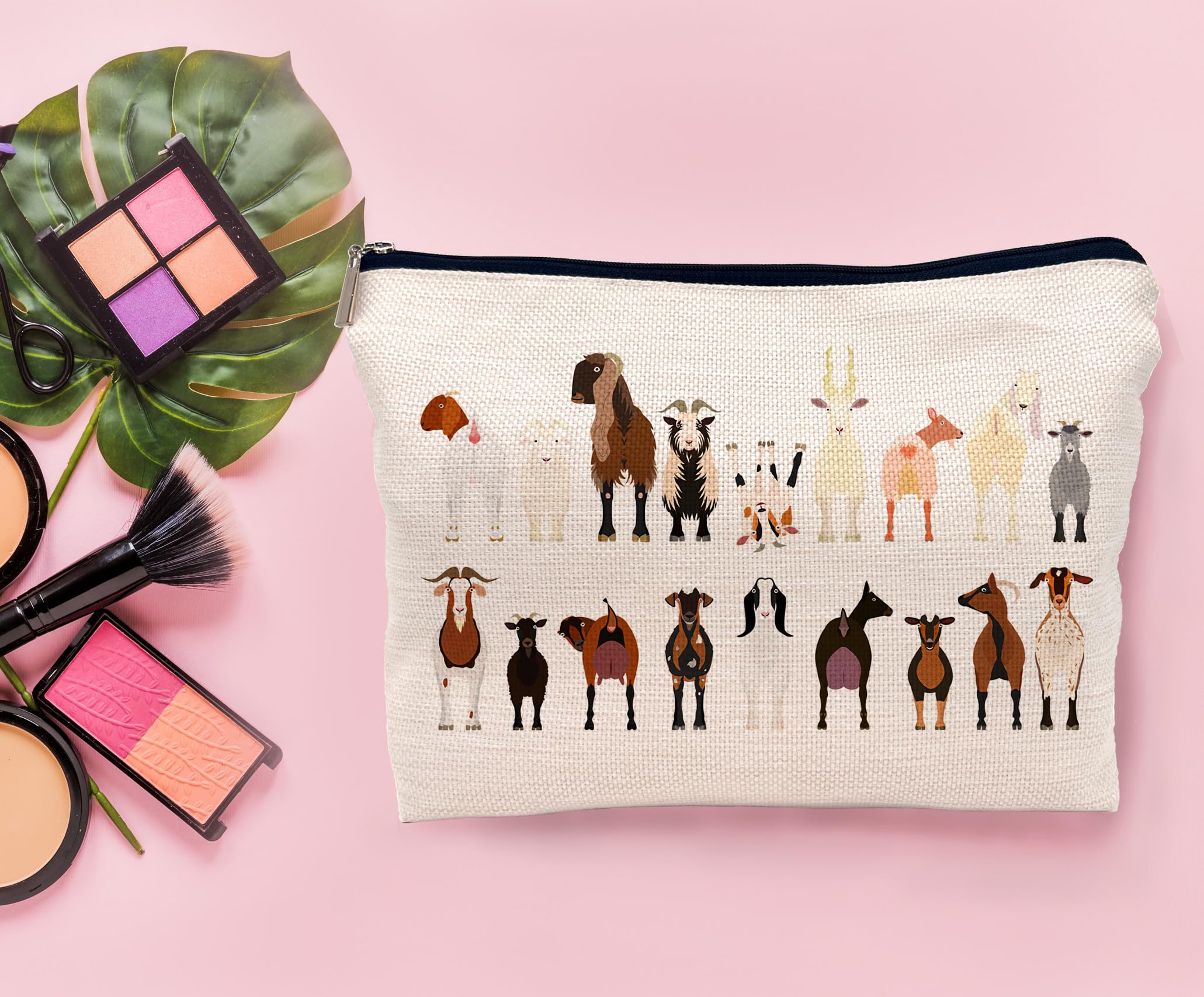 Lacosu goats travel cosmetics pouch supports on-the-go skincare and storage