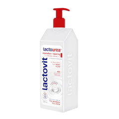 Lactovit Lactourea bottle pour demonstrates fast-absorbing hydration