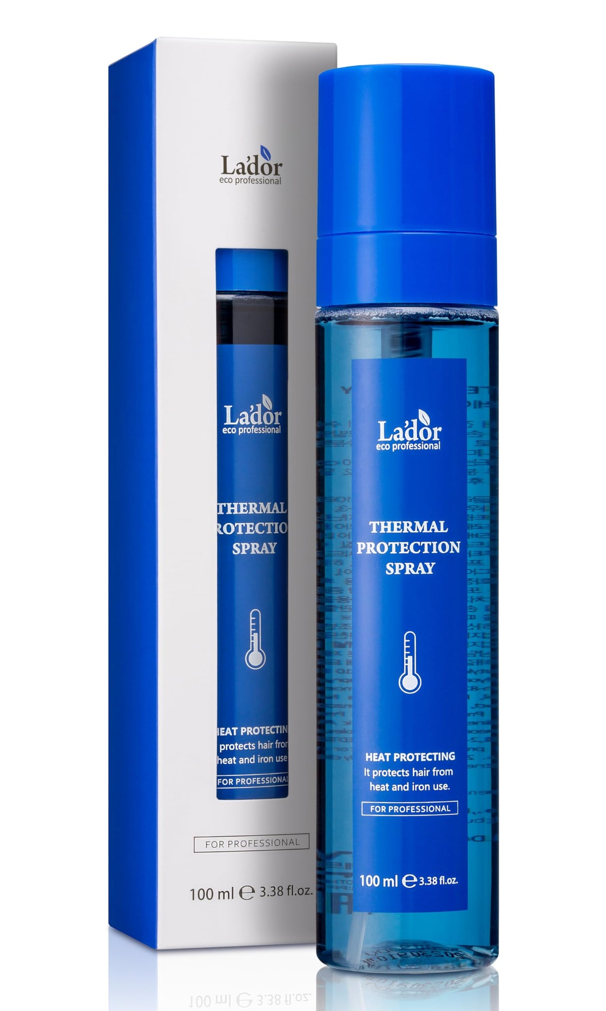 LA'DOR hair heat protectant spray bottle protects hair from hot tools