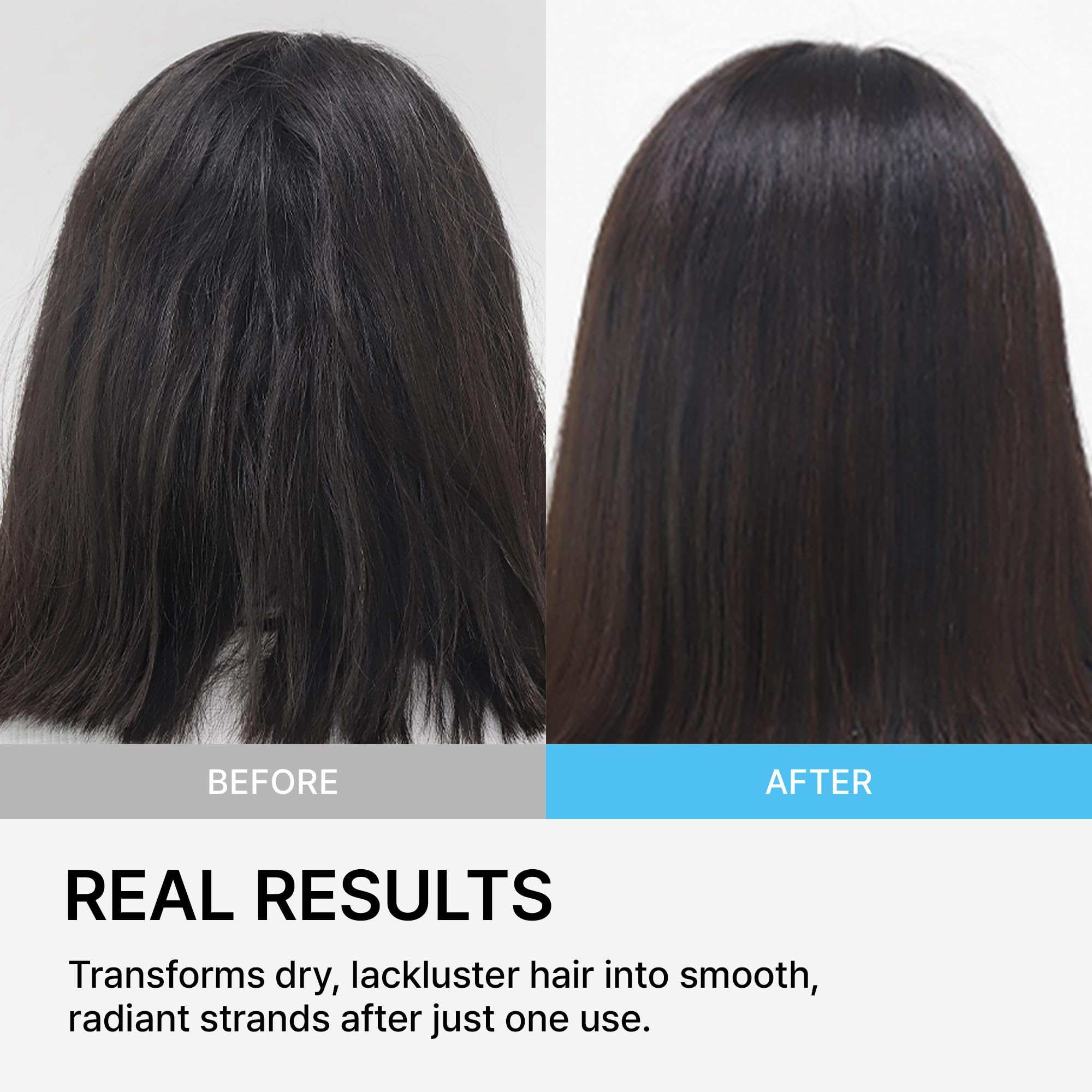 Hair ready for styling after using LA'DOR shampoo