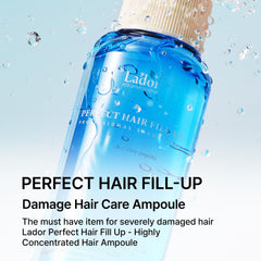 LADOR Perfect Hair Fill-Up application demonstrates a rapid 3-second treatment for rejuvenated strands