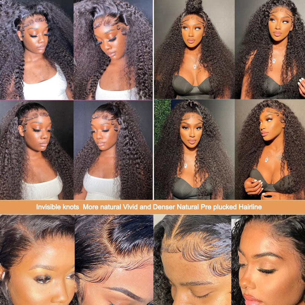 Ladoux kinky curly 13x6 lace front shows large parting space for versatile styles