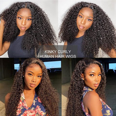 Ladoux kinky curly lace-front wig cap details with adjustable straps for secure fit