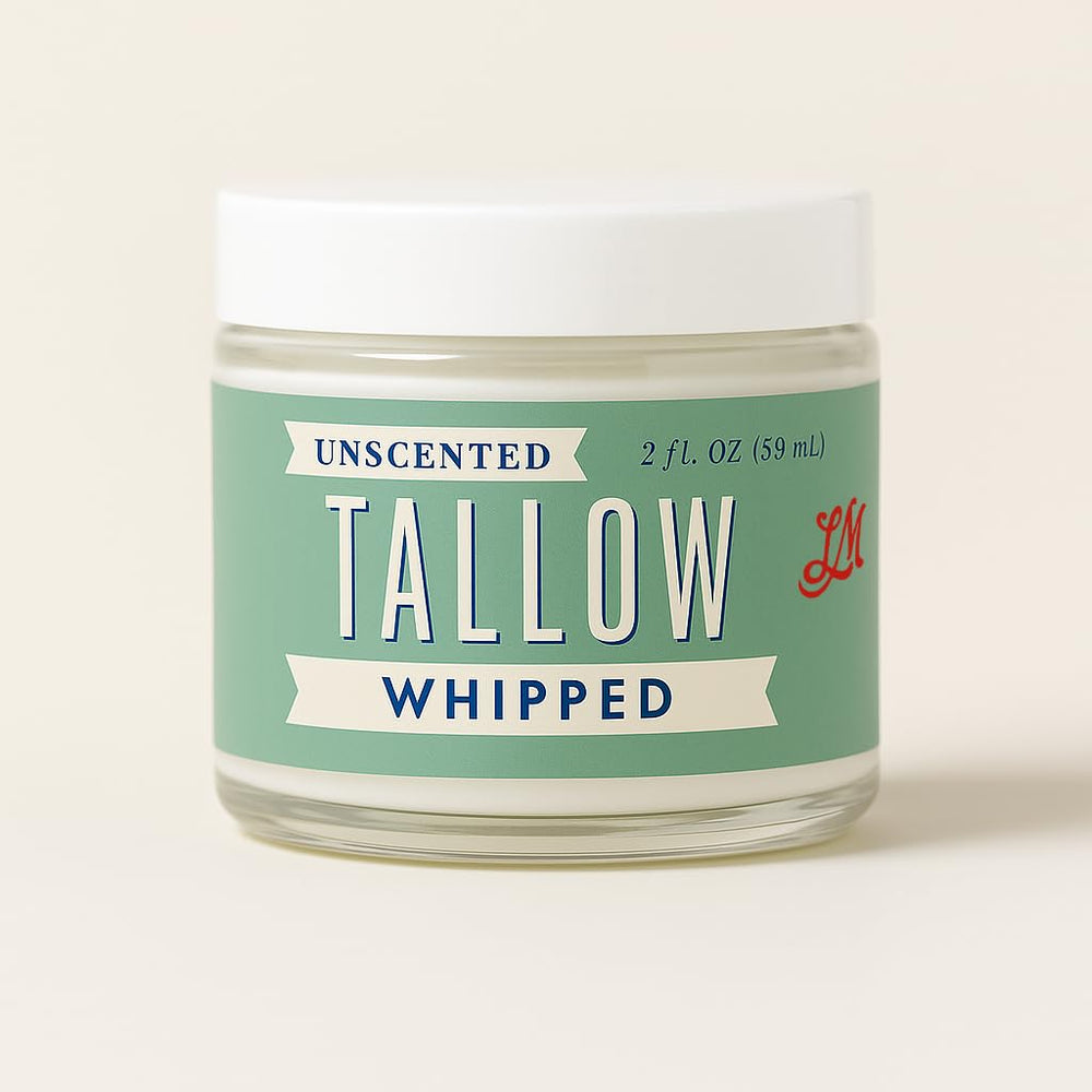 Elbows and feet receive moisture from Lady May Tallow during routine care.