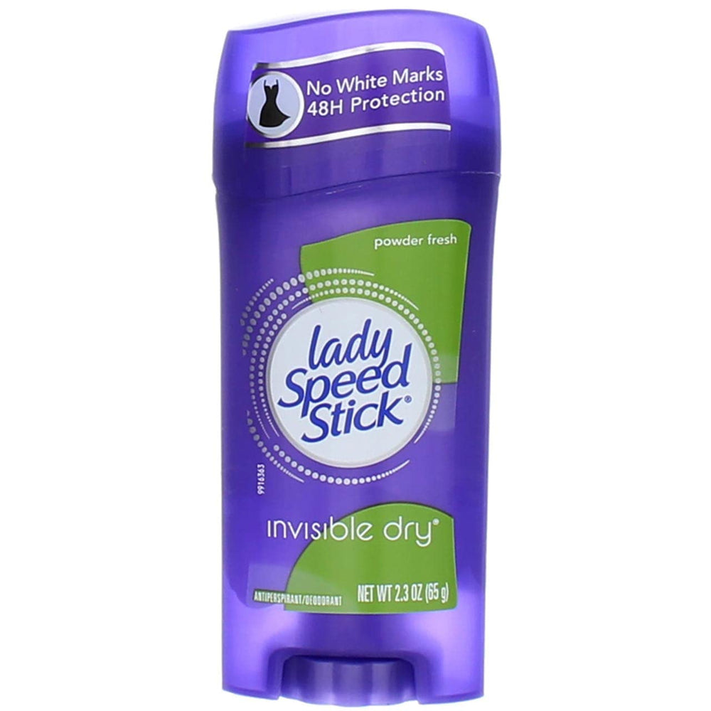 Lady Speed Stick Invisible Dry Powder Fresh bottle offers all-day protection with powder-fresh finish.