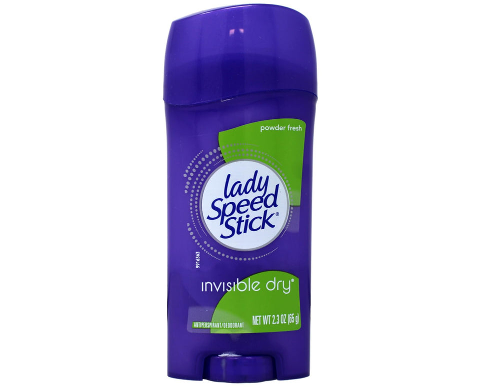 Lady Speed Stick Invisible Dry Powder Fresh 5-pack displays convenient daily protection.