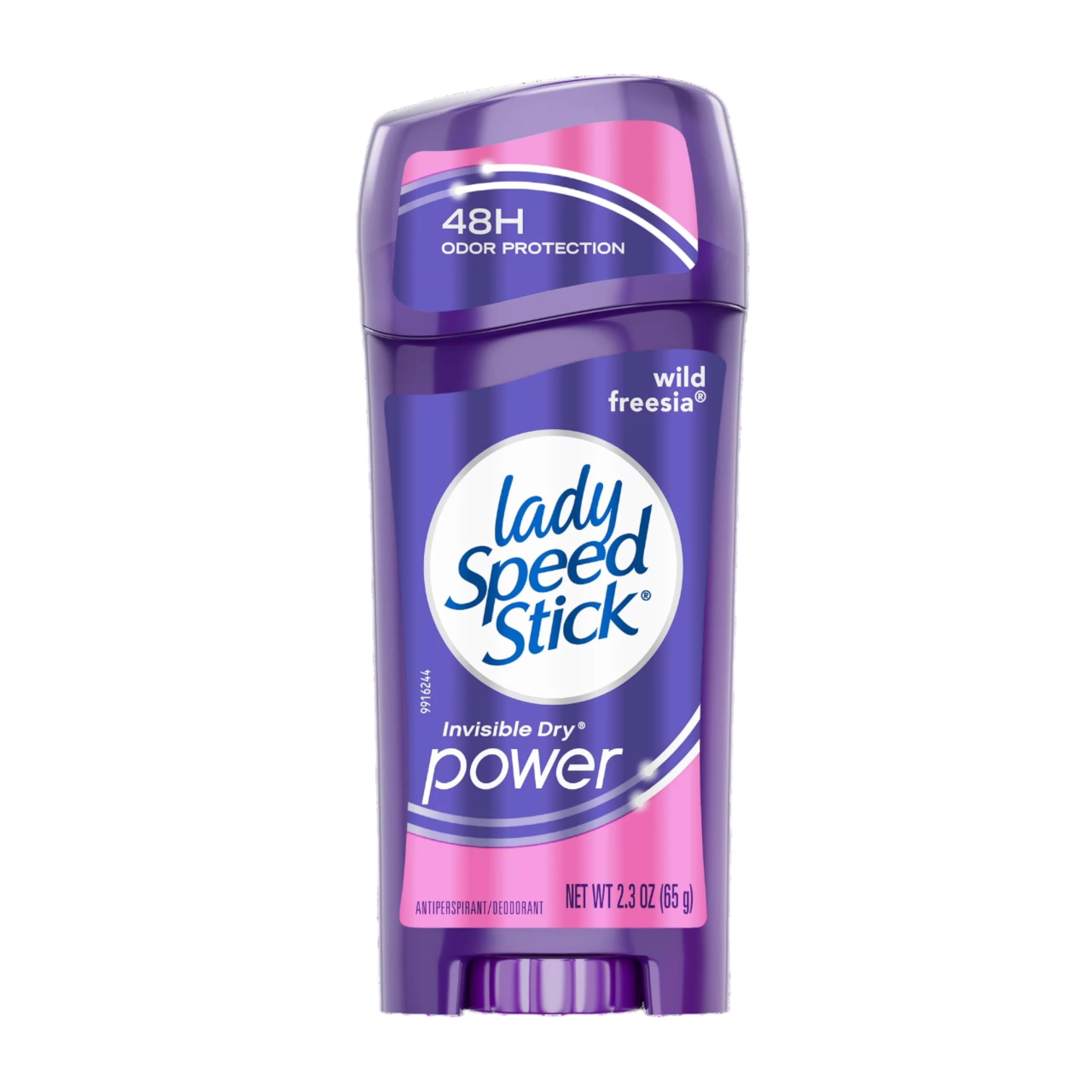 Lady Speed Stick Invisible Dry Wild Freesia bottle promotes all-day freshness.