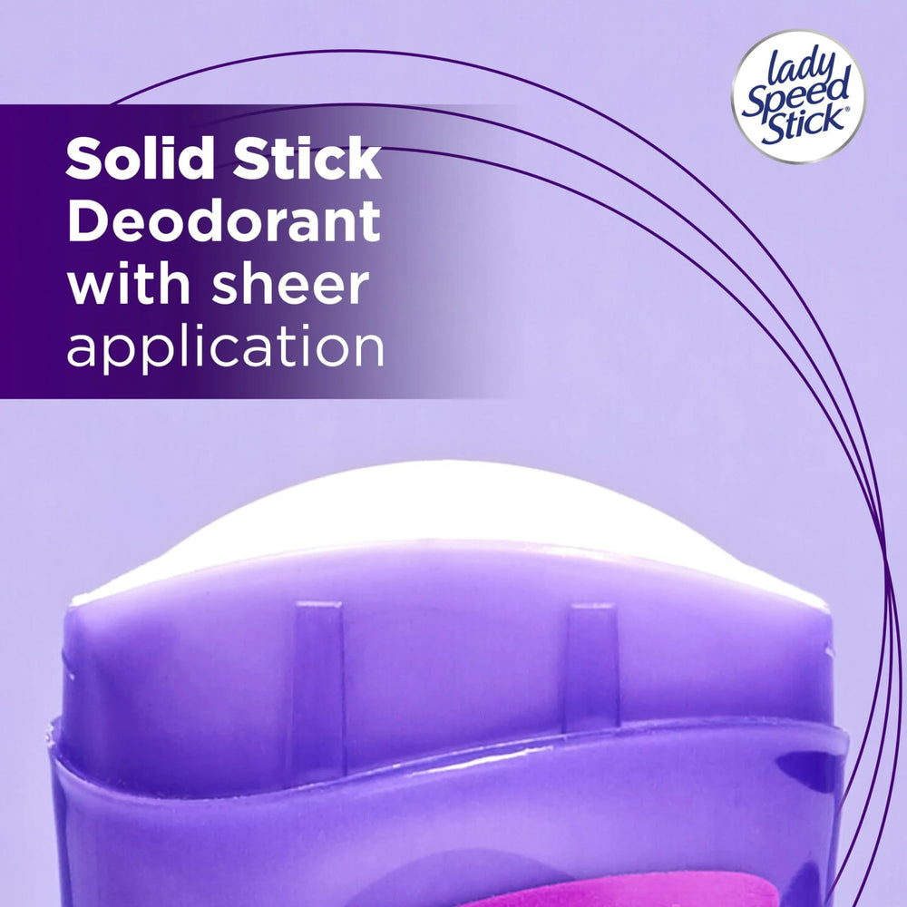 Lady Speed Stick Invisible Dry Wild Freesia stick demonstrates smooth application.