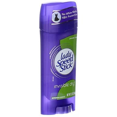 Lady Speed Stick packaging may vary illustration hints at diverse styles.