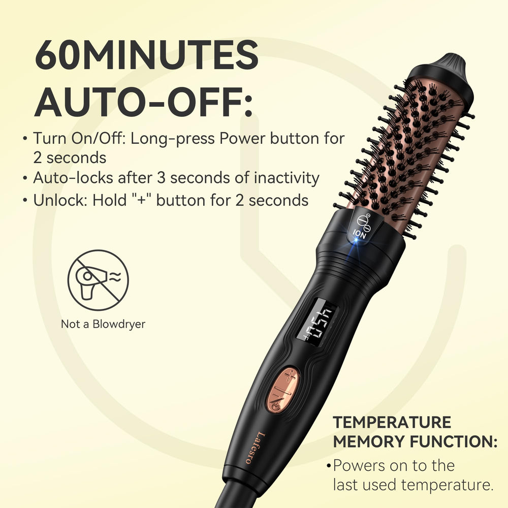 Lafesro Adjustable temperature from 120 to 450 degrees for different hair needs.