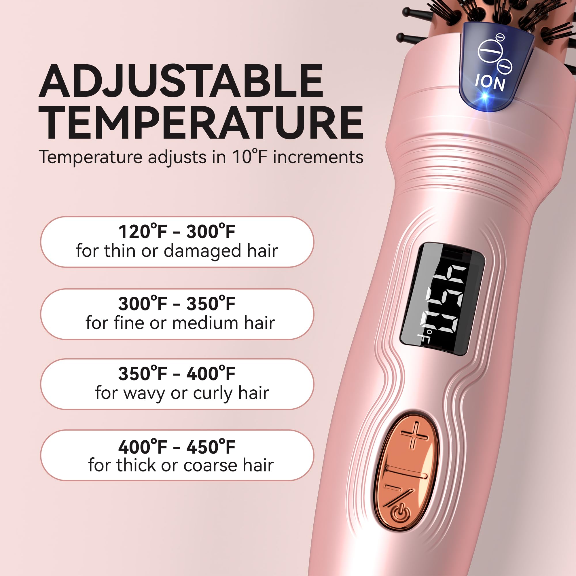 Lafesro Thermal Brush Mini used on bangs for precise short-hair styling.