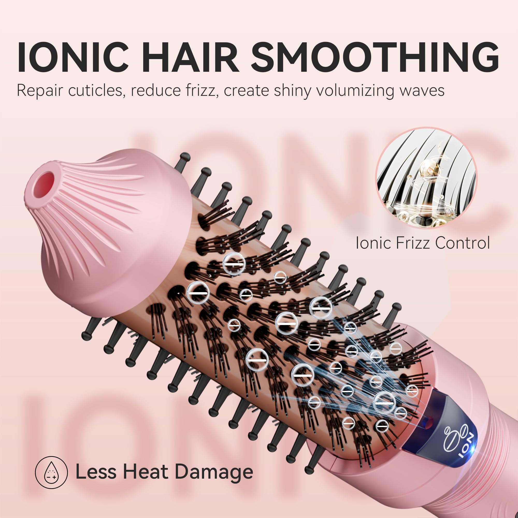 Lafesro Thermal Brush Mini adjustable temperature for various hair types.