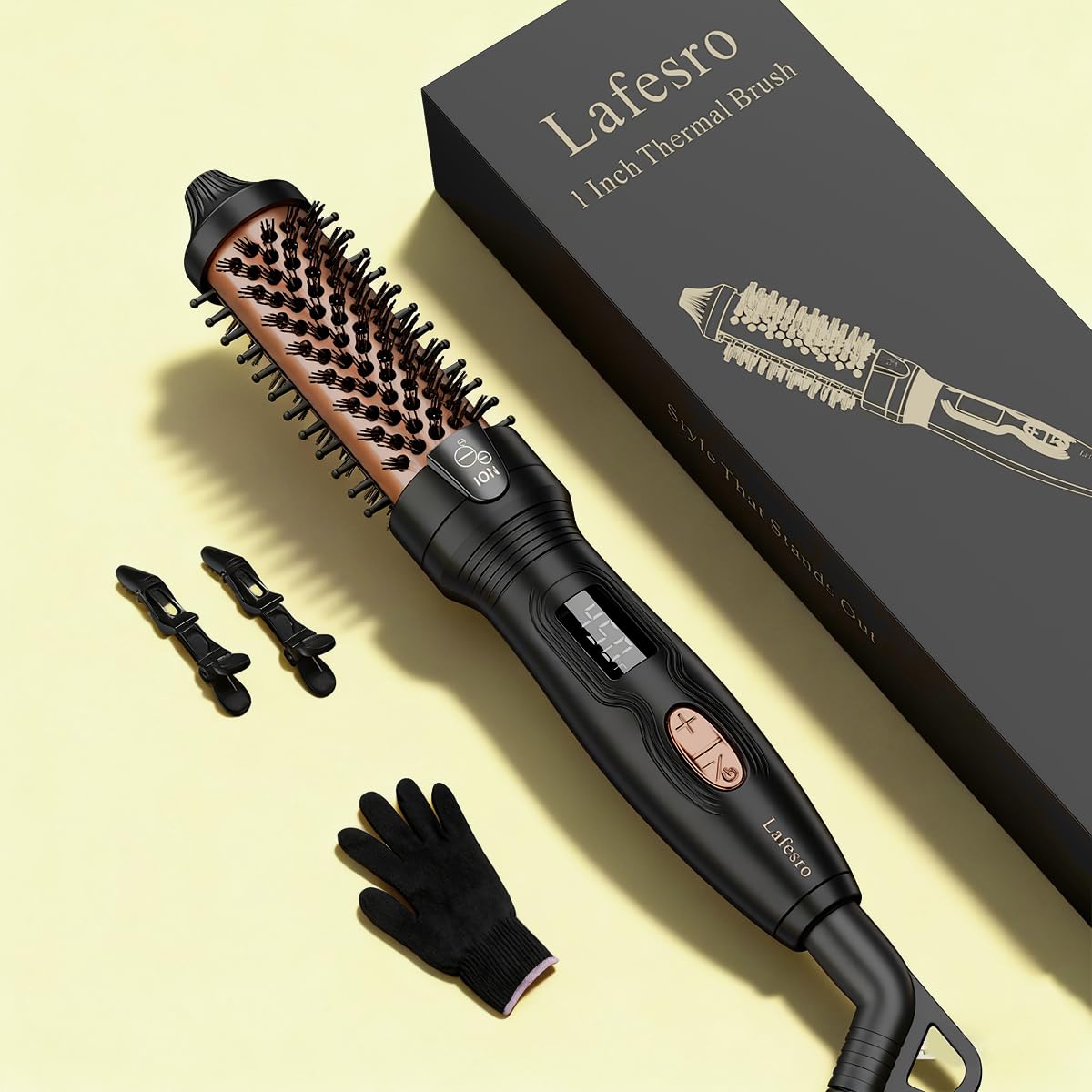 Lafesro results close-up show voluminous blowouts and defined curls.