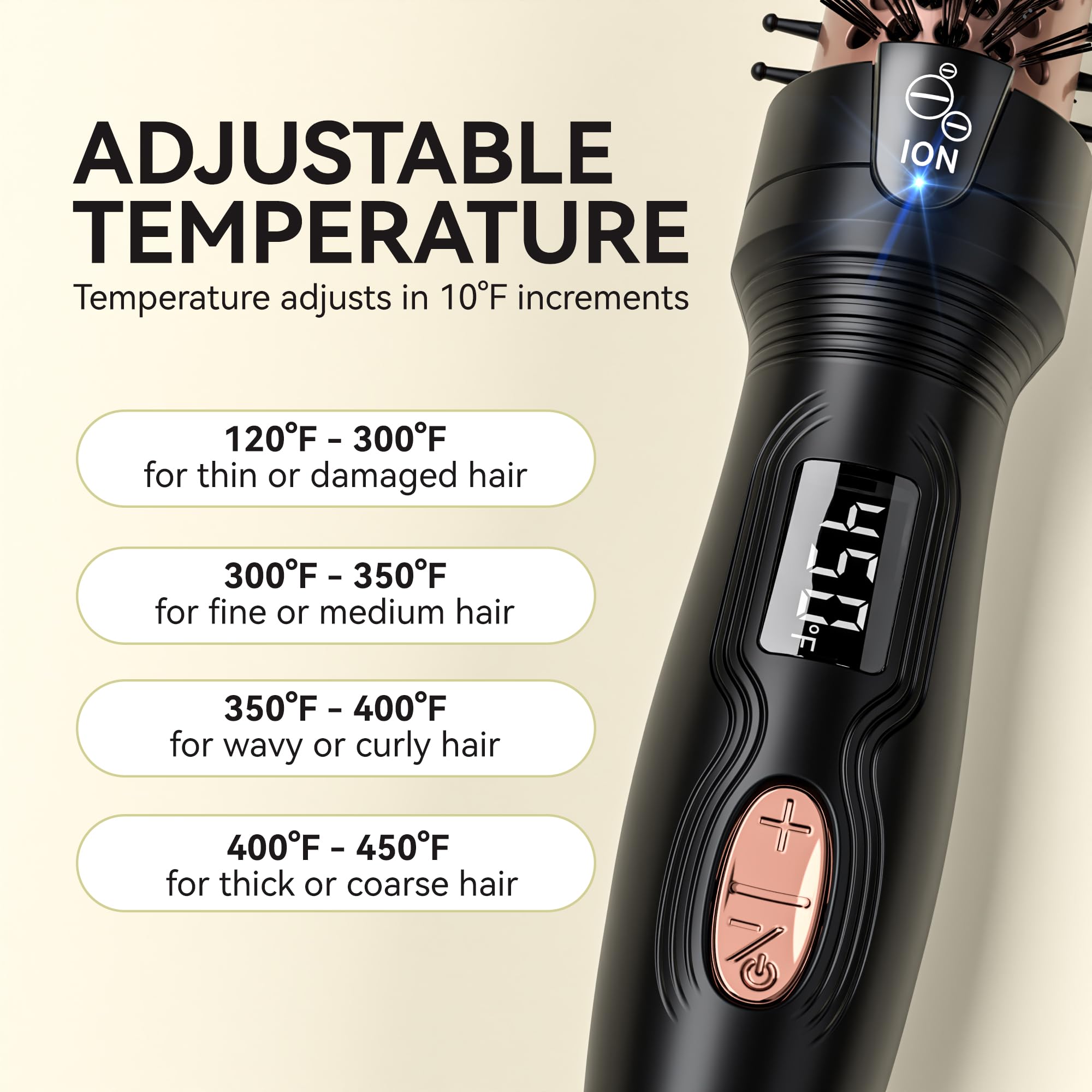 Lafesro Tourmaline ceramic-coated barrel delivers even heat for smooth curls.