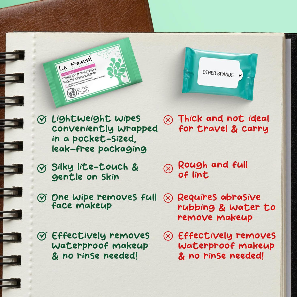 La Fresh makeup remover wipes non-comedogenic-formula suggests pores stay clear.