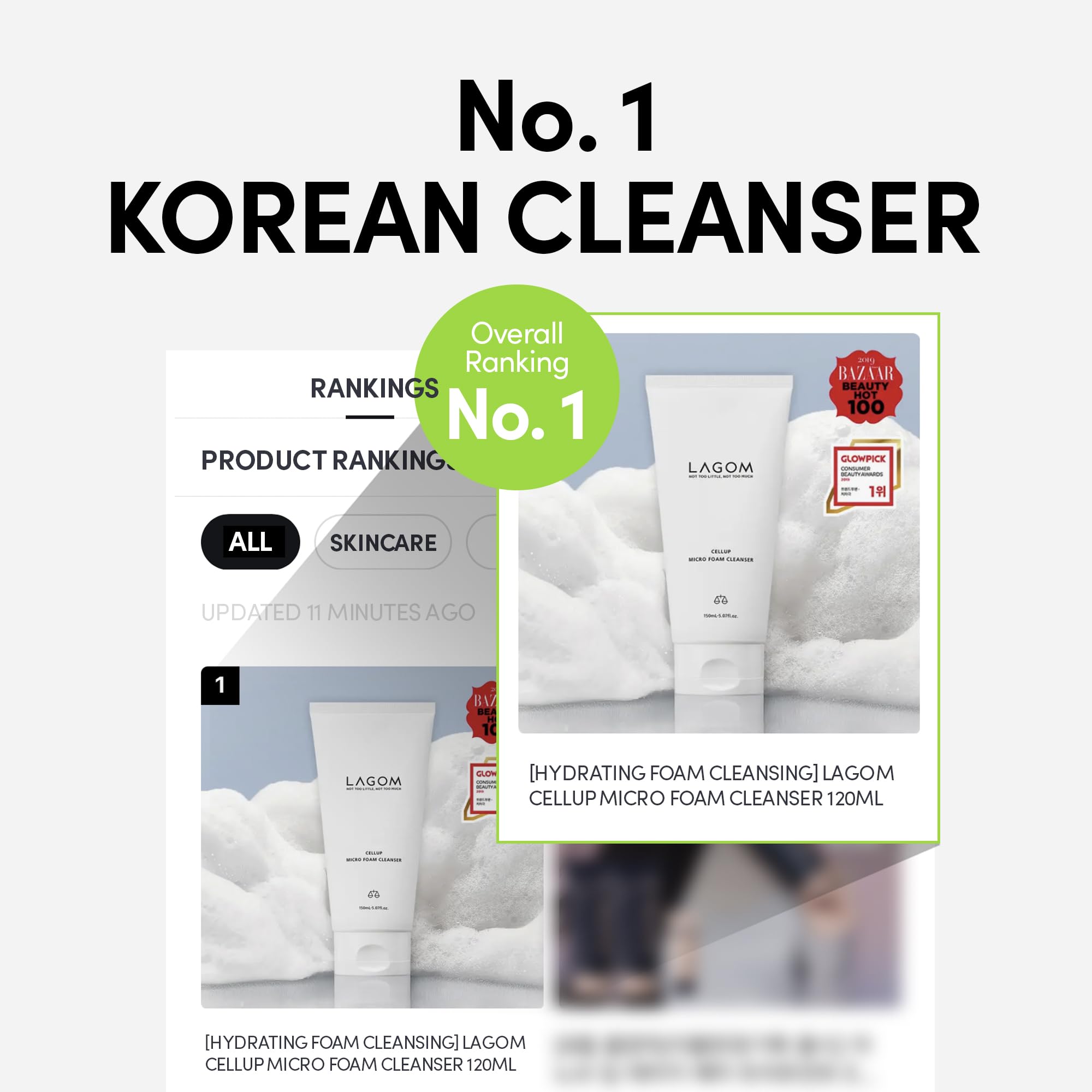 Lagom Cellup with Aqualicia peptide visual promotes hydrated skin appearance.