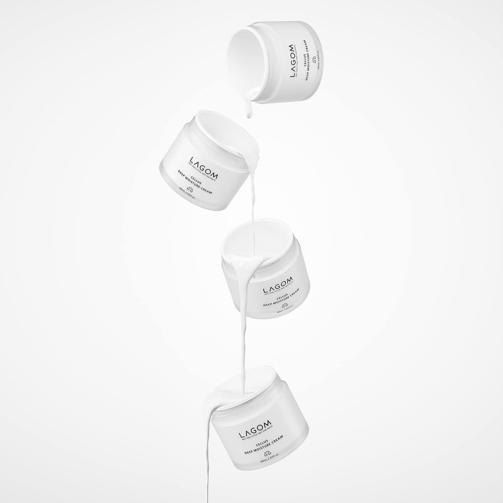 LAGOM Cellus application steps on hand for gentle absorption