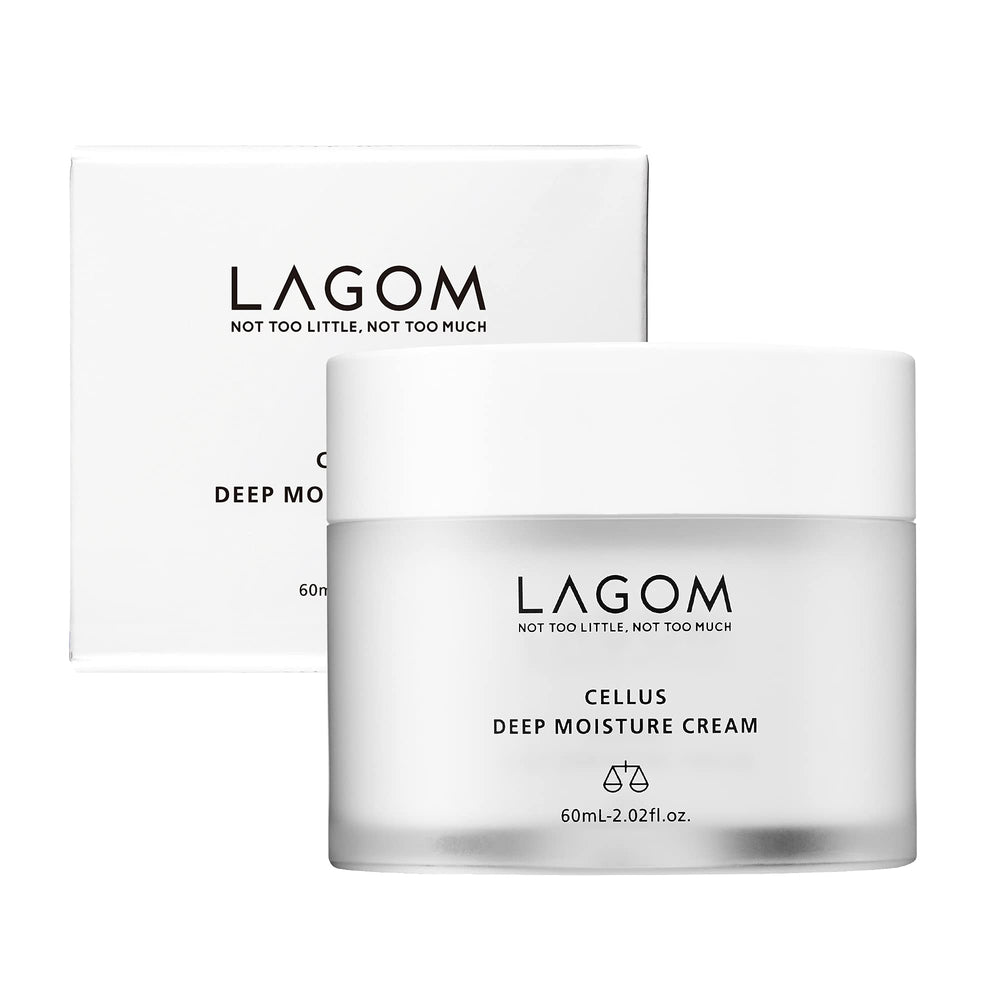 LAGOM Cellus Deep Moisture Cream bottle demonstrates long-lasting hydration