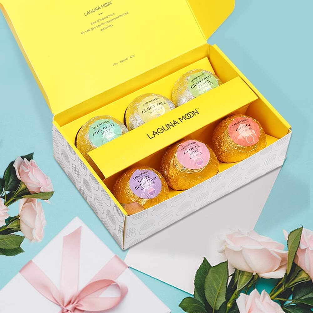 Lagunamoon orange bath bomb—zesty fragrance with nourishing oils