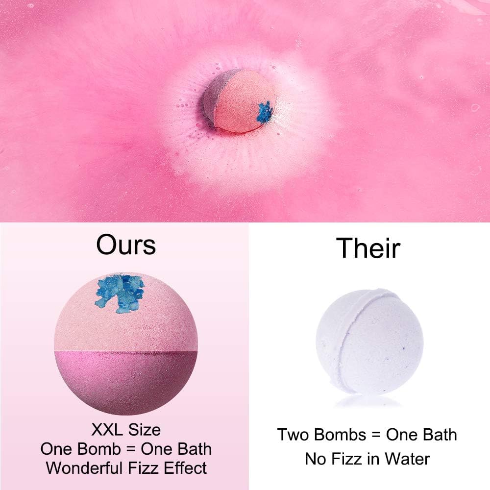 Lagunamoon rose bath bomb—floral scent with skin-loving moisturizers