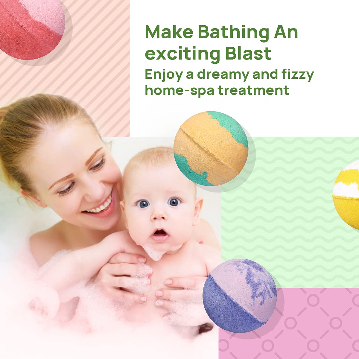 Lagunamoon bubble bars included for creamy lather and extended bath enjoyment.