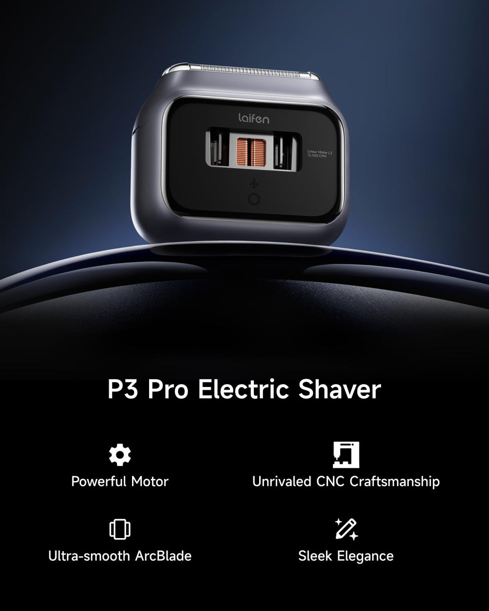 Laifen P3 Pro motor window design showcases durable aerospace craftsmanship.