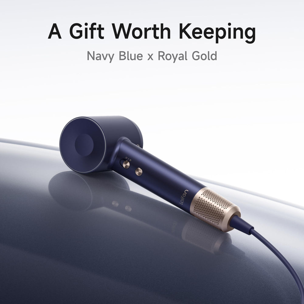 Laifen Premium Hair Dryer Royal Blue 22m/s airflow helps quick styling sessions.