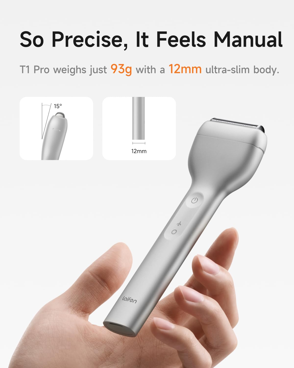 Laifen T1 Pro blade assembly focuses on durable stainless steel blades for long-term use.