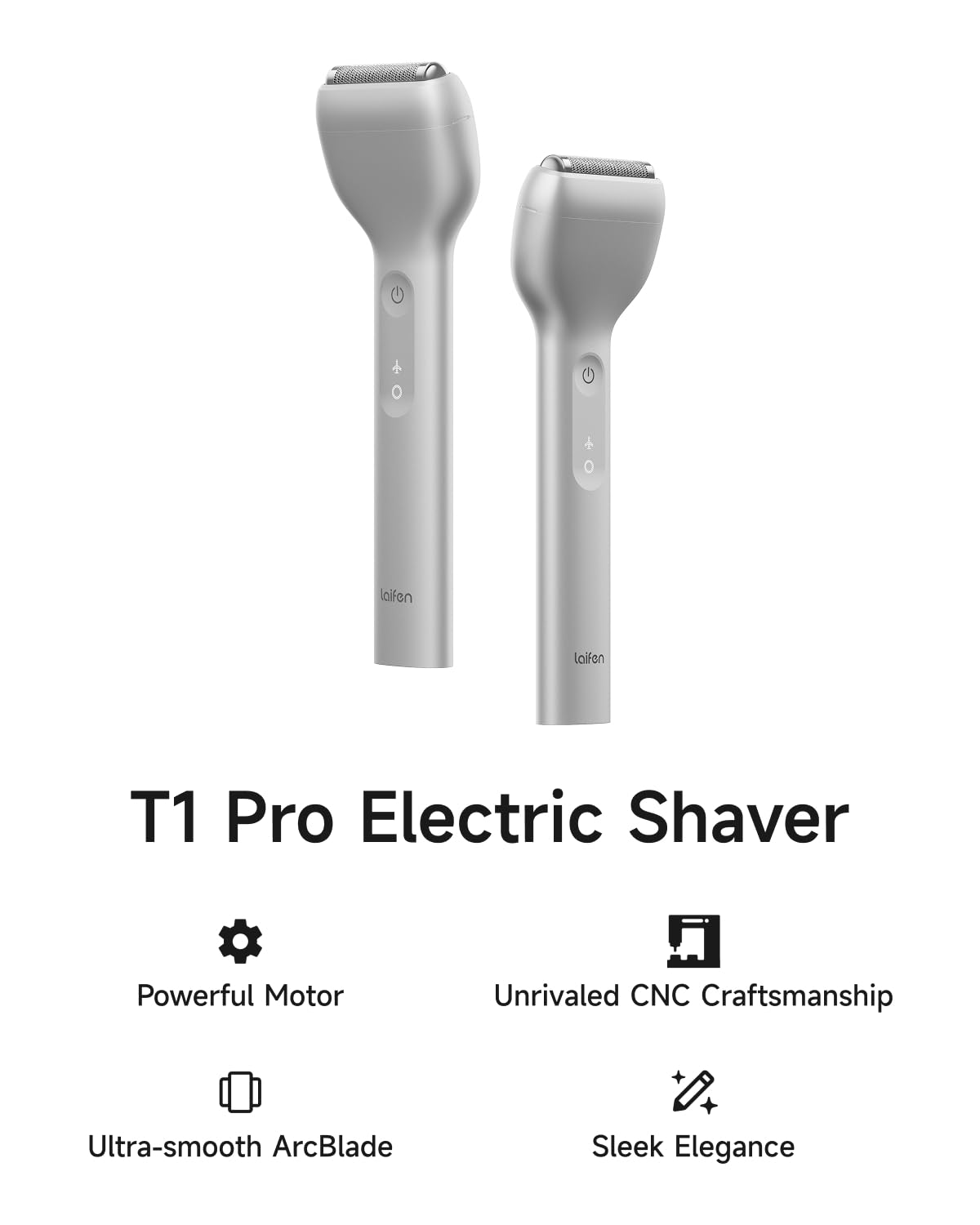 Laifen T1 Pro side profile highlights the slim, travel-friendly 12mm design.