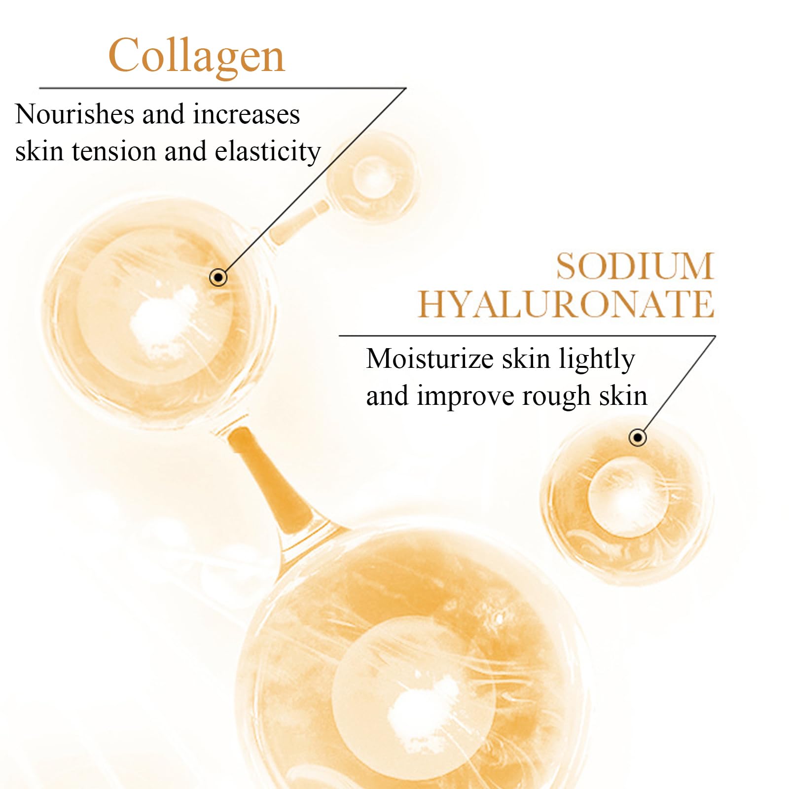 LAIKME collagen serum bottle highlights firming, radiant skin and smoother texture