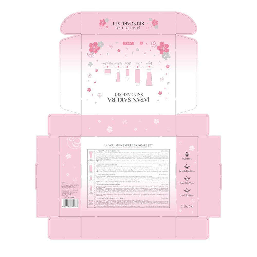 LAIKOU Sakura gift set display for birthdays and holidays.