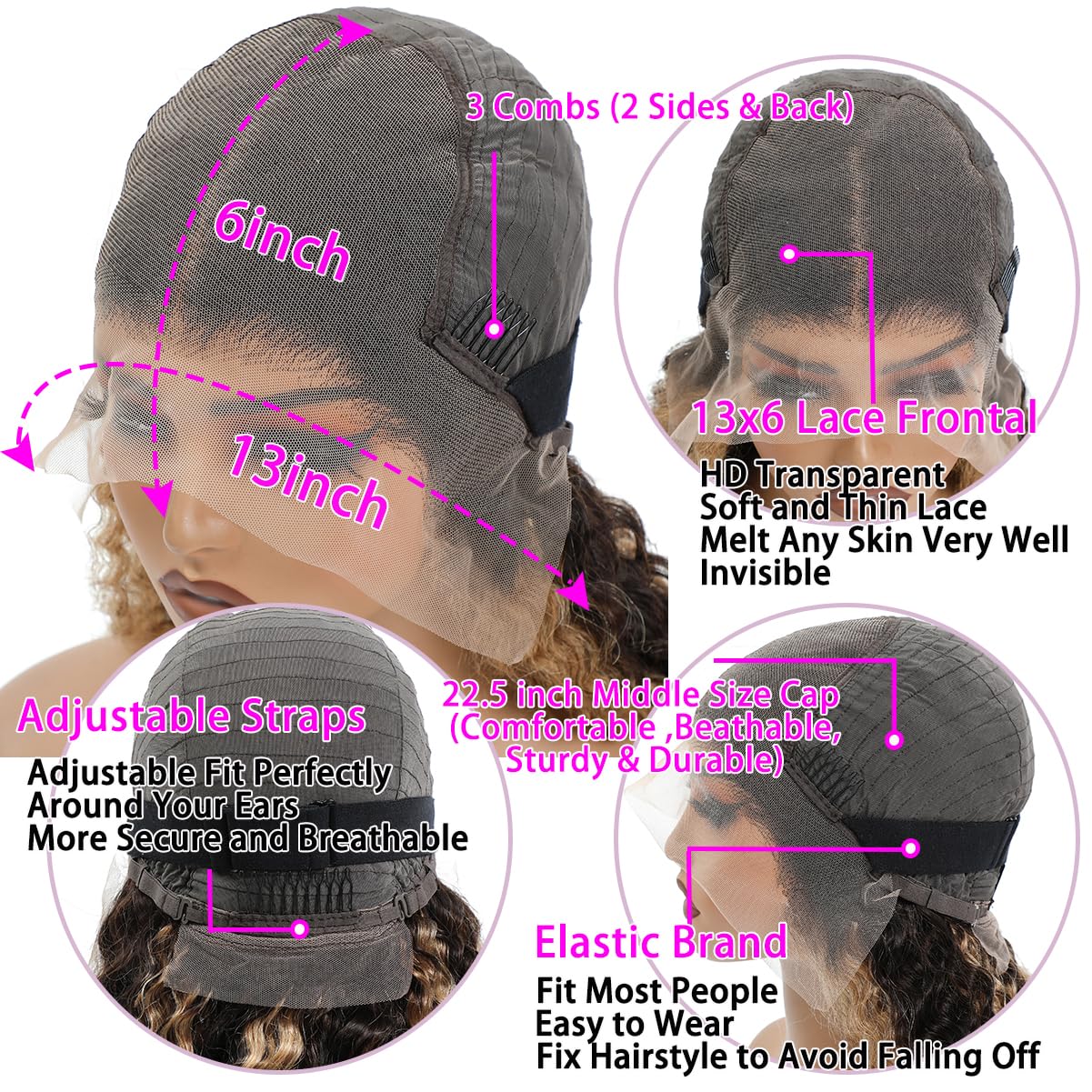 LAINSS ear-to-ear Swiss lace provides breathability and comfort
