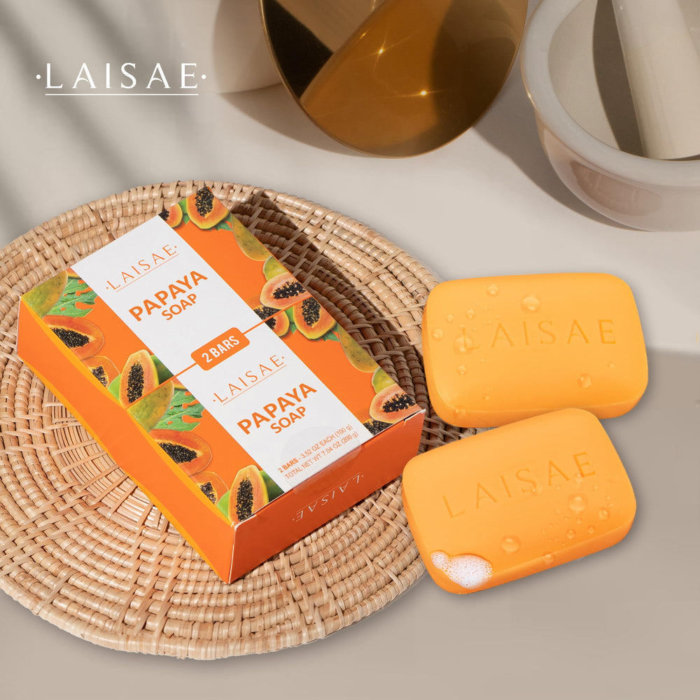 LAISAE sensitive skin bar packaging displays vegan formula.