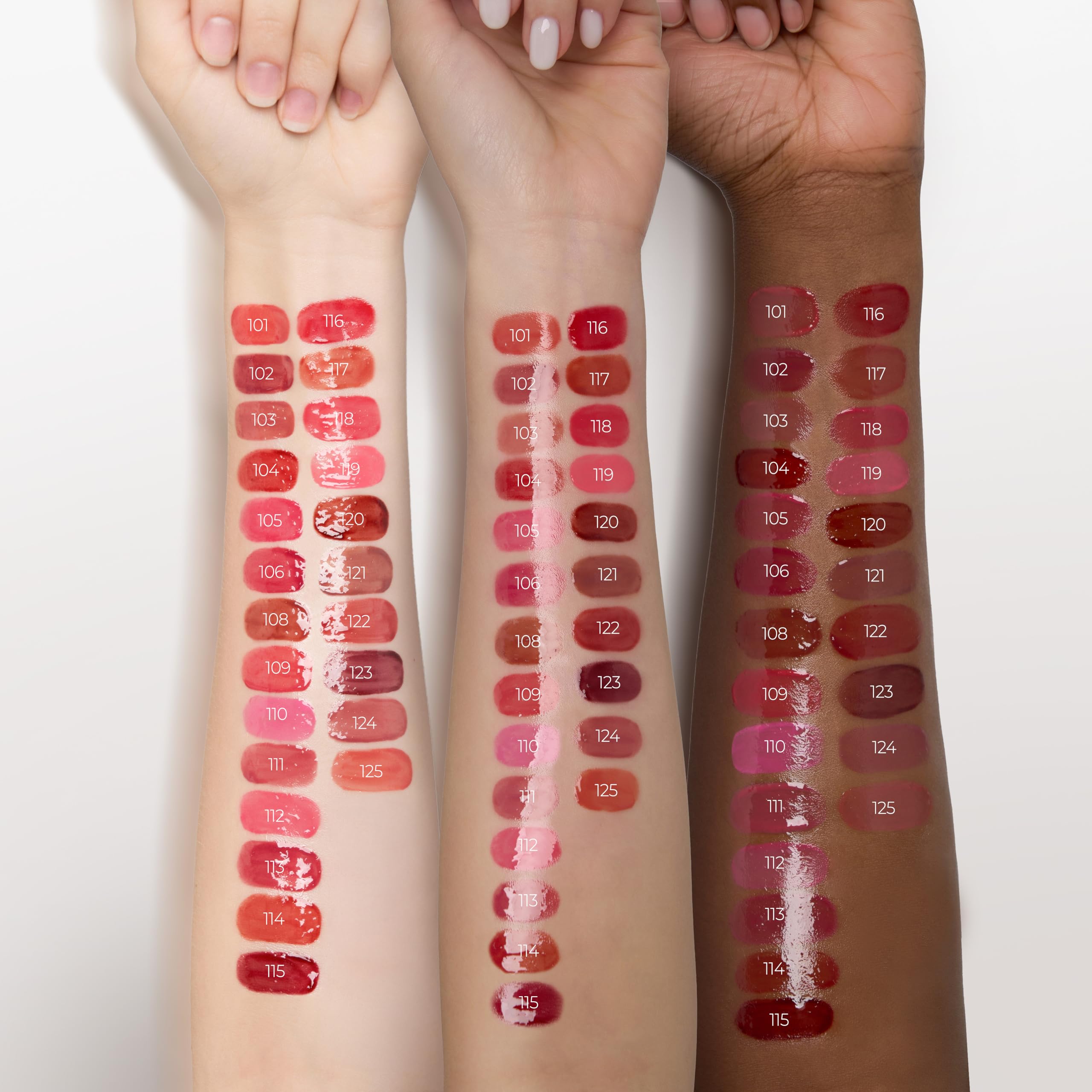 Laka Fruity Glam Tint unsweet berry swatch showcases vibrant shade.
