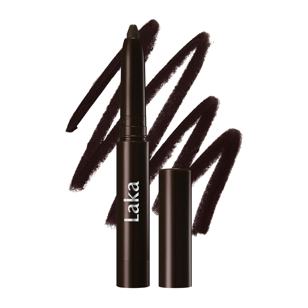 Laka lip liner front view showing deep currant shade and sleek pencil design for precise shaping