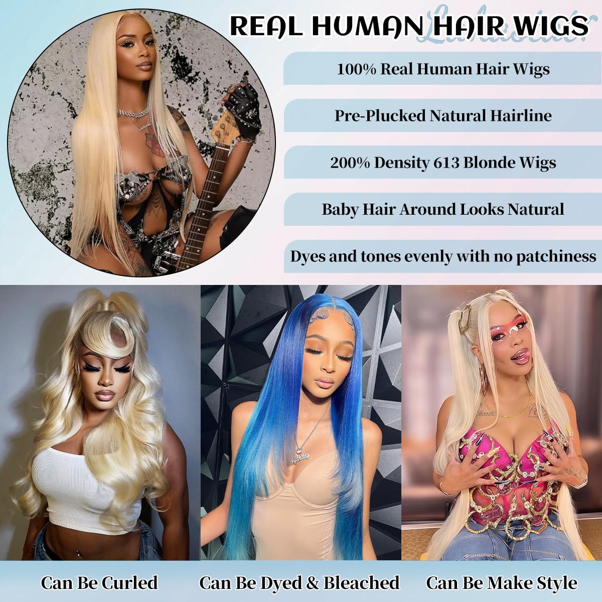 LAKASTATR HD 13x6 lace-front wig with Swiss lace for breathable parting