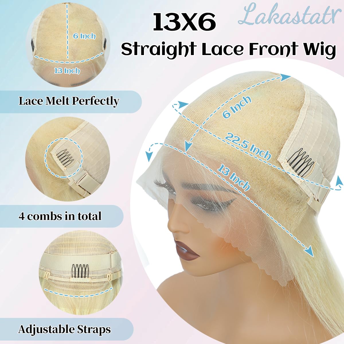 LAKASTATR natural hairline with baby hairs creates a realistic look