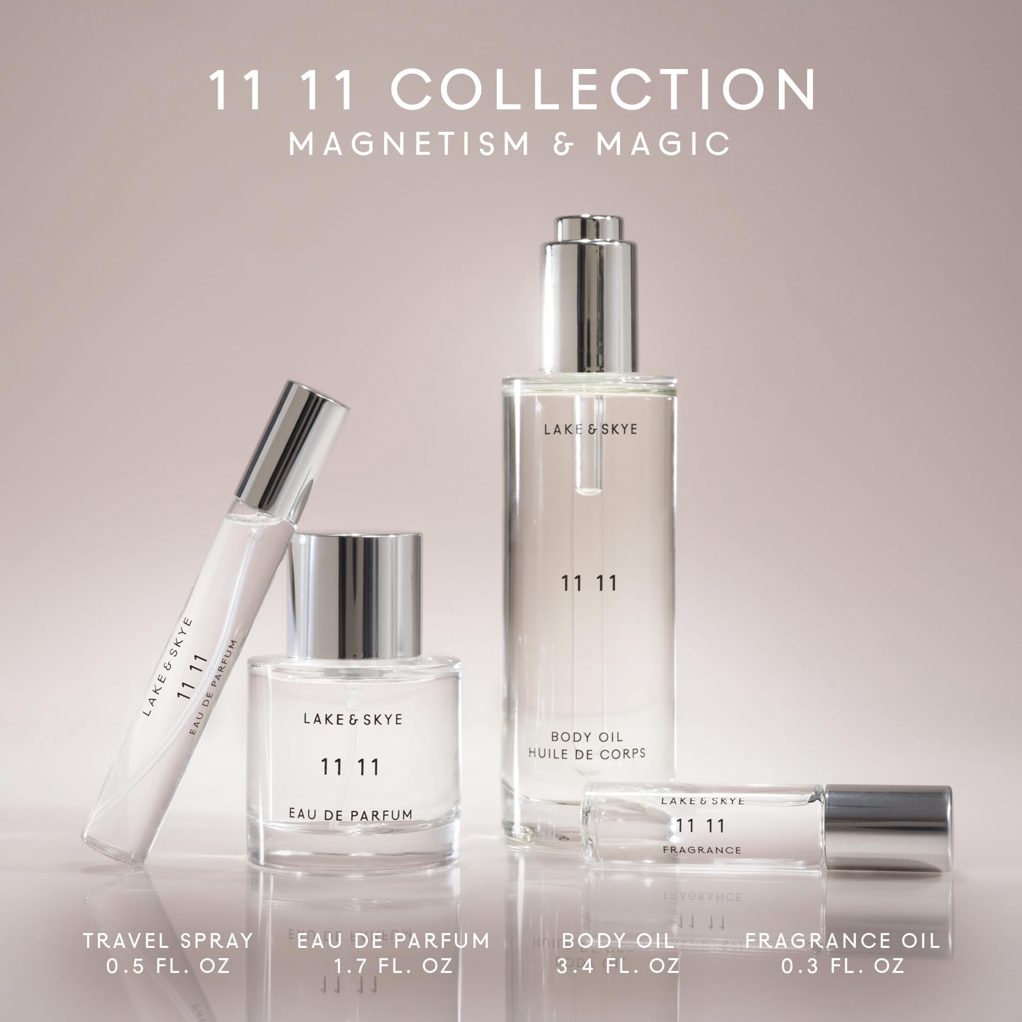Lake & Skye 11 11 Body Oil ingredients: sweet almond oil.
