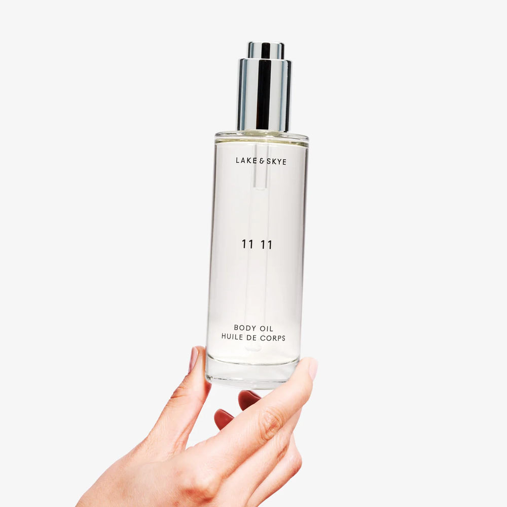 Lake & Skye 11 11 Body Oil vegan cruelty-free formula with vitamin E.