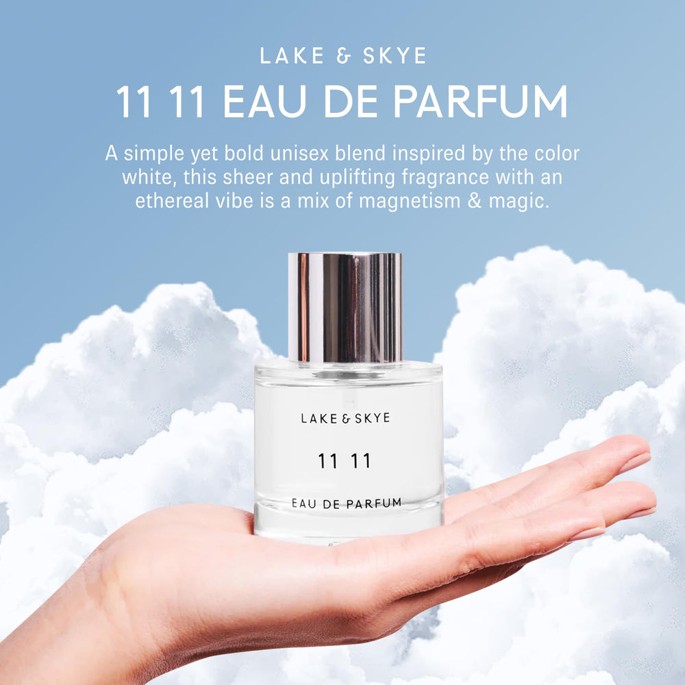 Lake & Skye 11 11 packaging shot emphasizes clean vegan beauty.