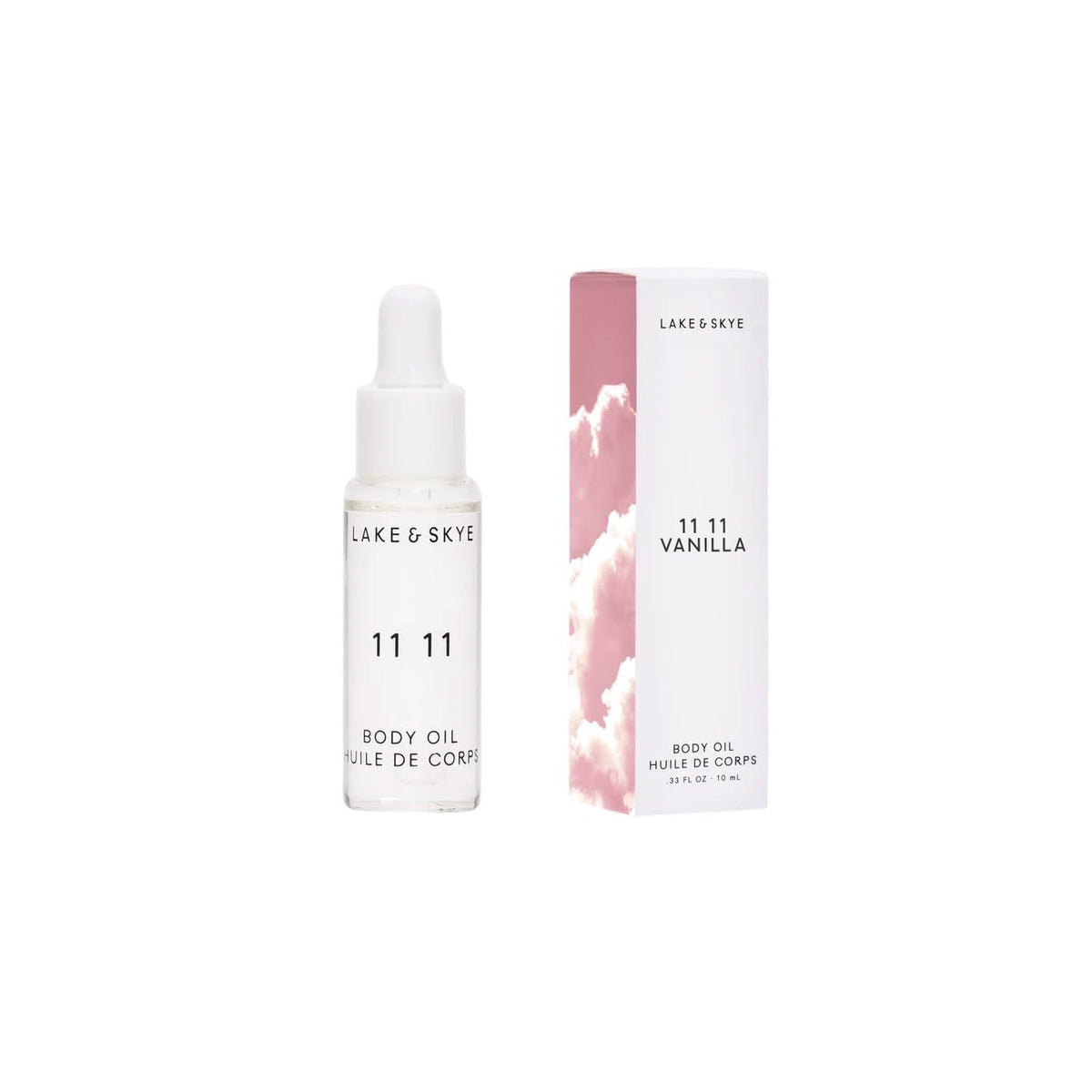 Lake & Skye 11 11 Vanilla Body Oil: botella con aroma cálido a vainilla para piel sedosa