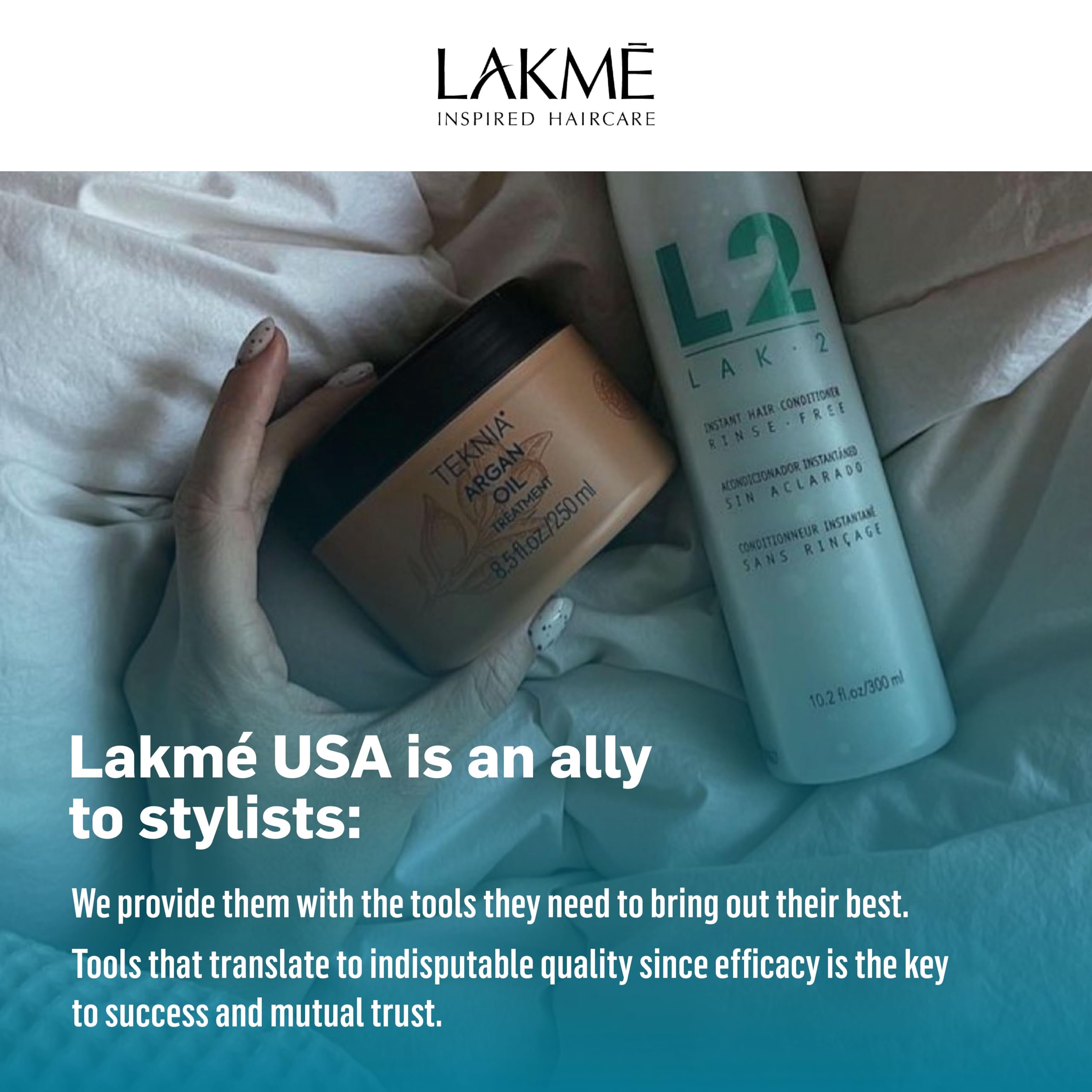 LAKMÉ L2 Bi Phase Conditioner morning routine for easier styling.