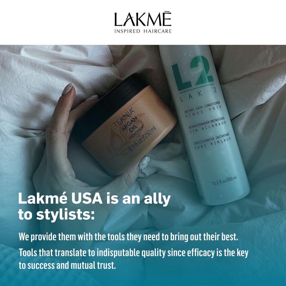 LAKMÉ L2 Bi Phase Conditioner morning routine for easier styling.