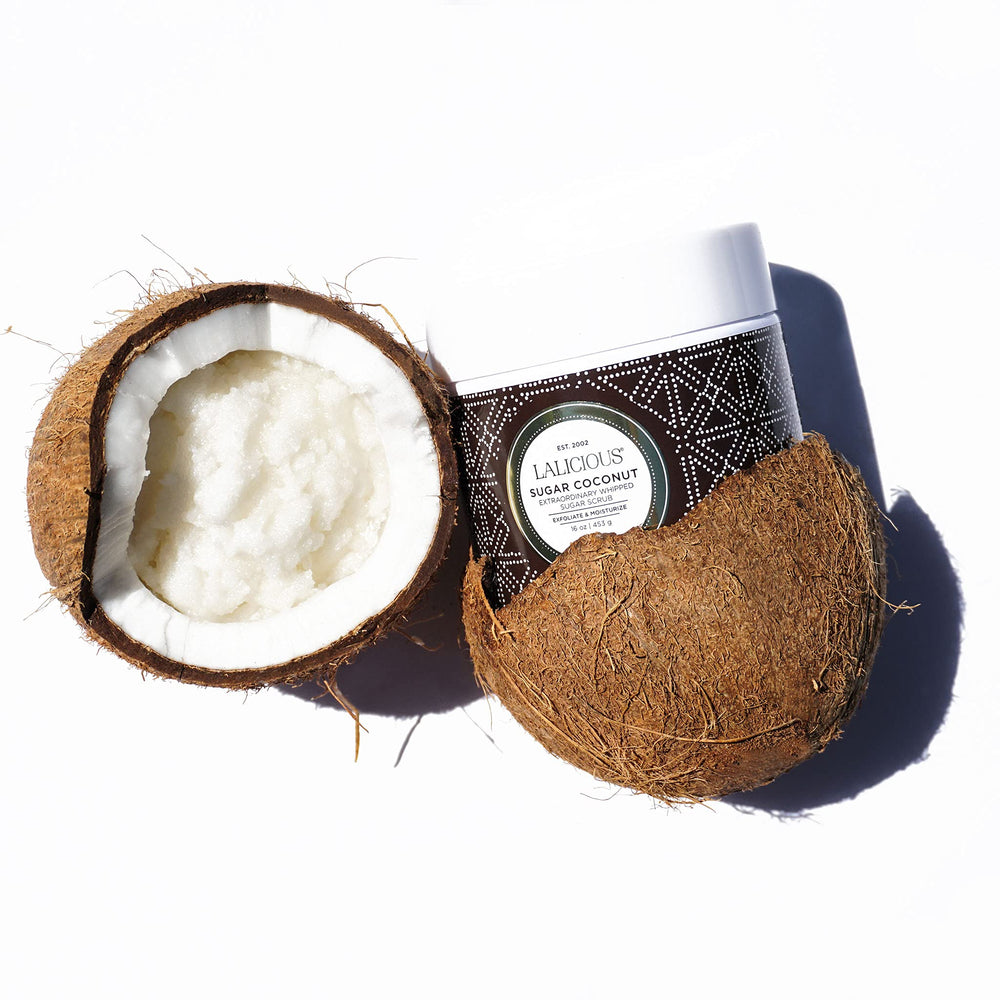 LaLicious Sugar Coconut Sugar Scrub rinses clean, leaving skin moisturized without residue.